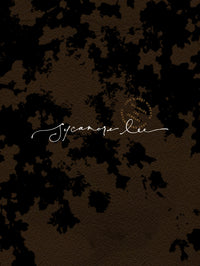 Dark brown background with black leaf pattern and 'Sycamore Lee' branding.